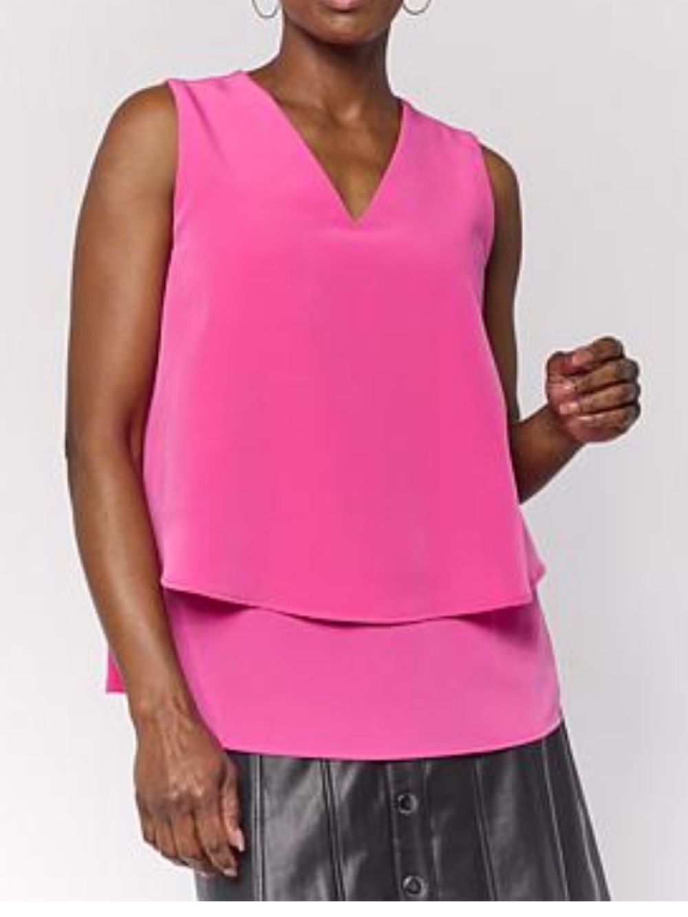 DG2 by Diane Gilman Bundle Sleeveless Tops in Purple,White, Red, Navy,Tan, Pink - Picture 2 of 9